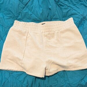 Urban Outfitters Women's Cream Corduroy Shorts